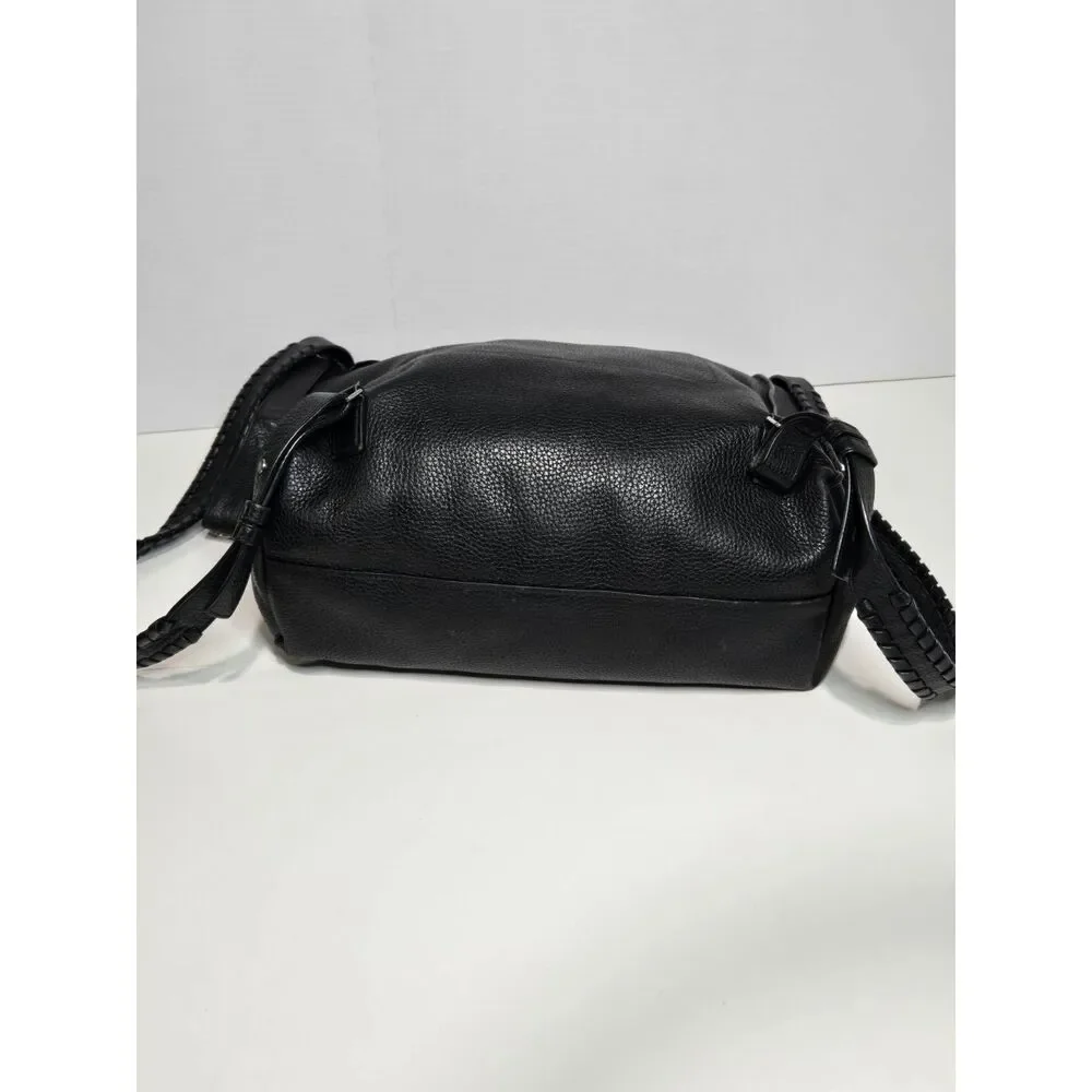 AllSaints Kita Large Pebbled Leather Backpack | Black